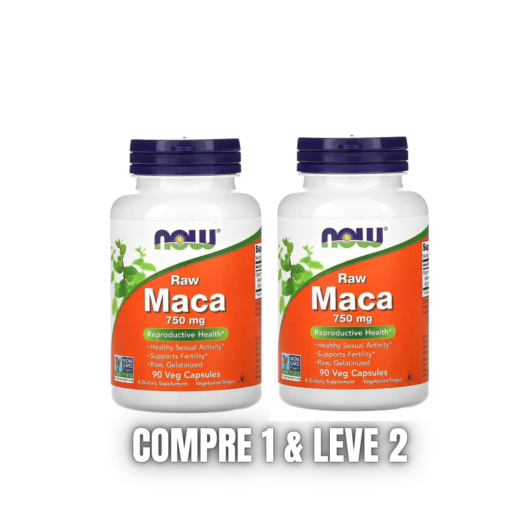 Maca Peruana Raw Maca 750mg (90 Vcaps) – Now Foods