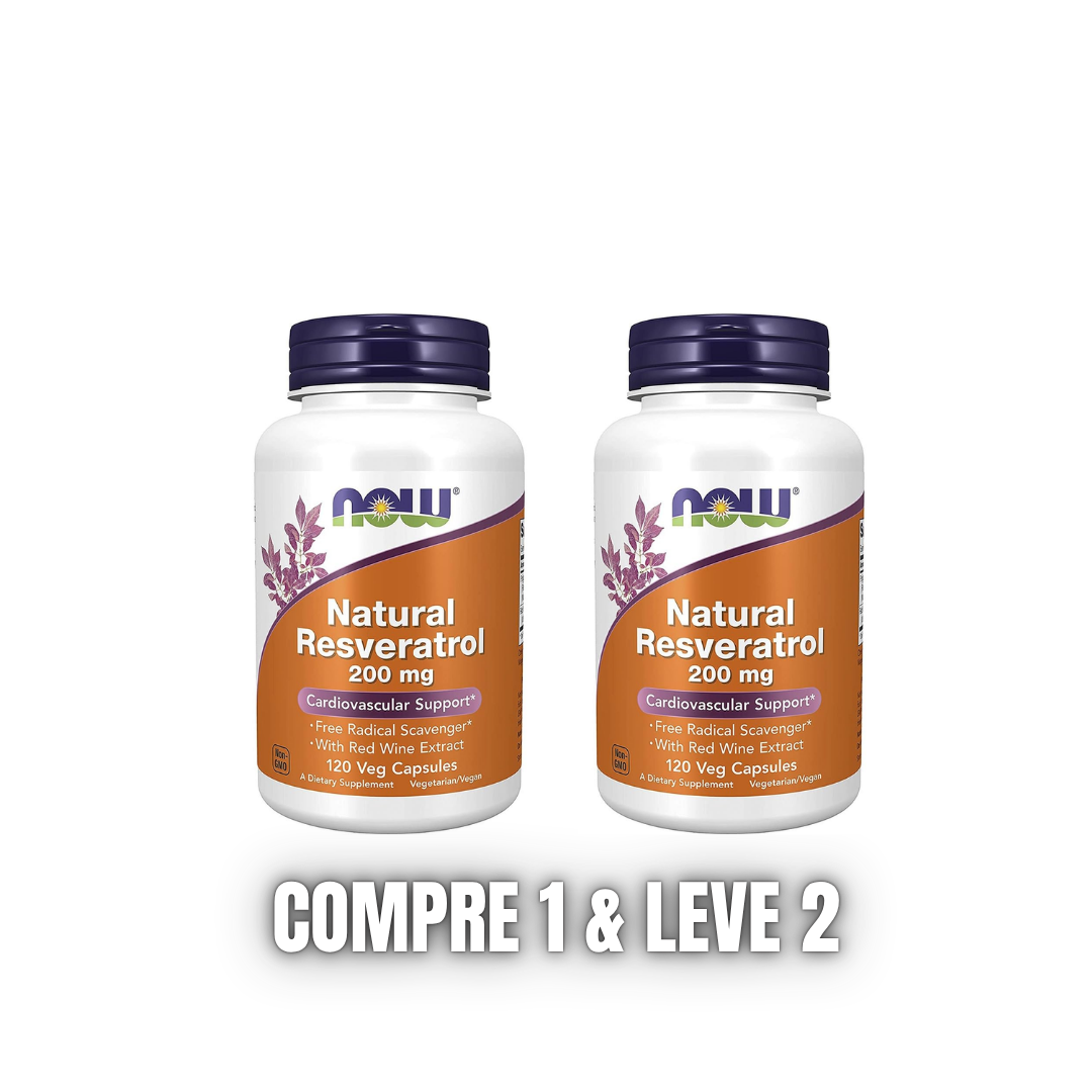 Natural Resveratrol 200mg (120 Vcaps) – Now Foods