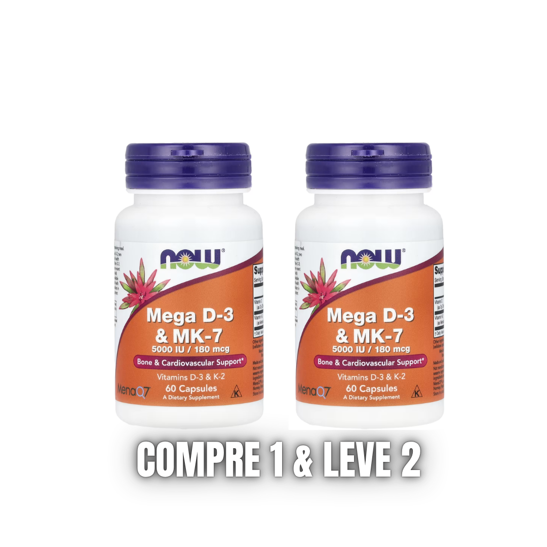 Vitamina MEGA D3 & MK-7 (120 VCAPS) Now Foods