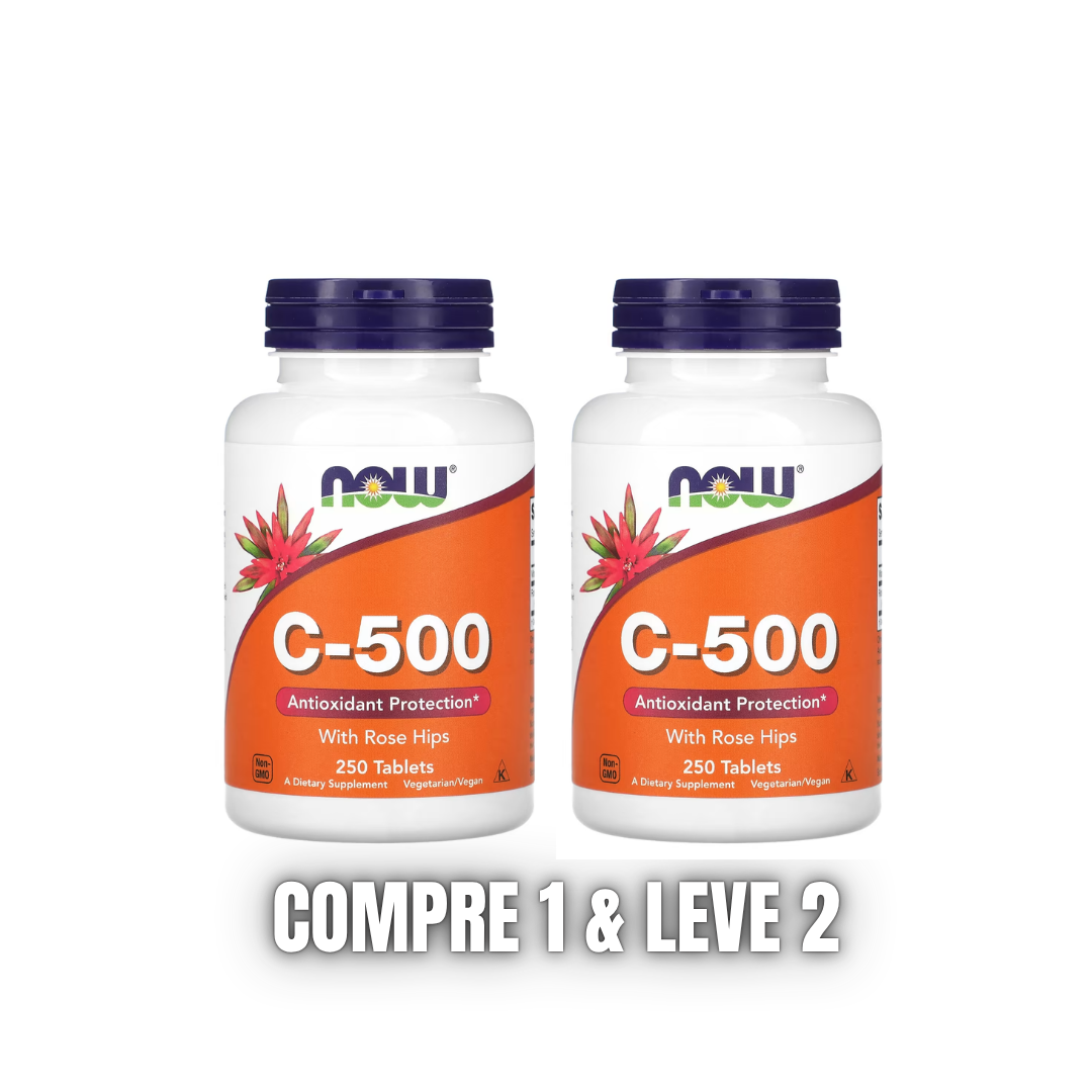 NOW Foods - Vitamina C-500 com Rose Hips - 250 comprimidos