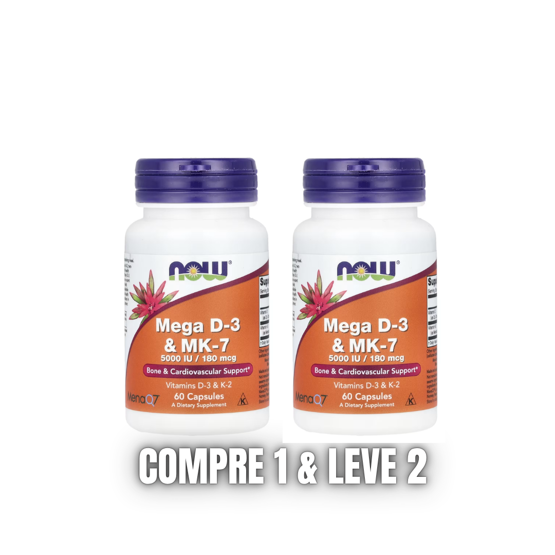 Vitamina Mega D3 & MK-7 (60 Vcaps) – Now Foods